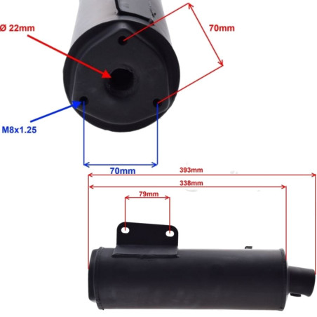 Tłumik wydechowy do Benzer Barnet GP Columbia Florida Indiana 4T 50