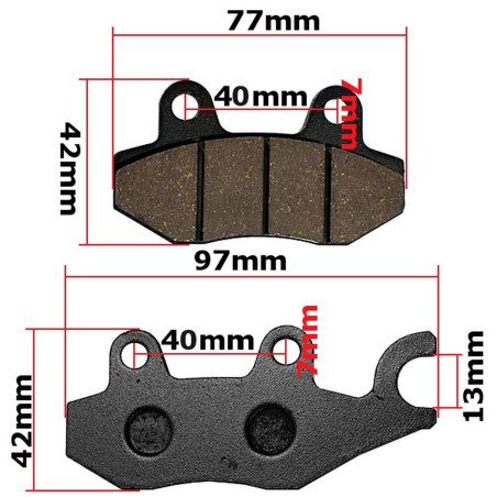 Klocki hamulcowe do Torq Formax 125 tylne hamulca