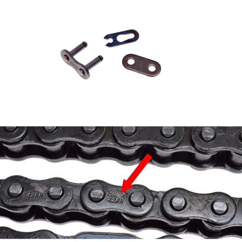 Zapinka łańcucha do motocykli motorowerów pit bike cross 428