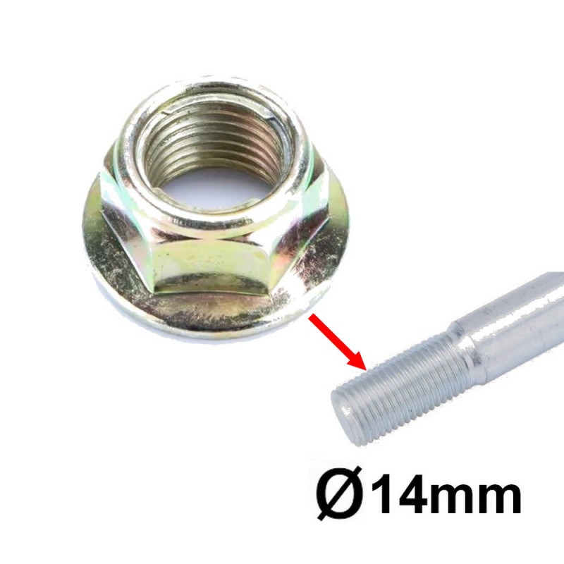 Nakrętka koła tylnego do Torq Windstar 50 Dafier HW50B osi tył Fosti FT50Q-12C KWNCO GW50Q-1 Zhongneng ZN50Q-9 ZN50Q-10