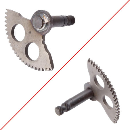 Wałek rozrusznika do Romet Safari Route Target City Zenit Traveller 50 2T półksiężyc kopnika lub zębatka startera.