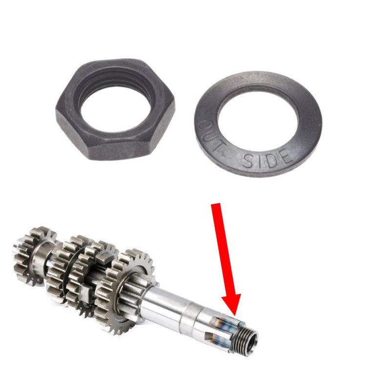 Nakrętka sprzęgła i podkładka do Keeway RKS RKV 125  Kreidler SM 125 Supermoto - schemat