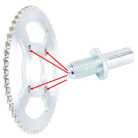 Śruba tylnej zębatki do Kreidler Supermoto 125 Sachs ZZ125 ZX125 ZX 125