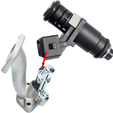 Króciec przepustnicy z wtryskiwaczem do Junak 902 905 906 ADV 50 euro 5