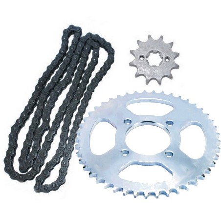 Zestaw napędowy do Romet Chart 50 łańcuch+zębatki 12/45 komplet