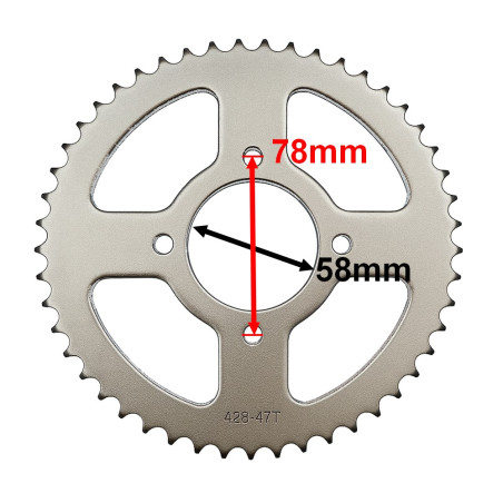 Zębatka napędowa tylna 47 zębów