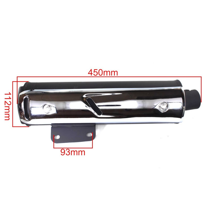 Tłumik wydechowy do Zipp Triad 3 2T Axis 2T Jazzy 2T Otis 2T 50 - wymiary