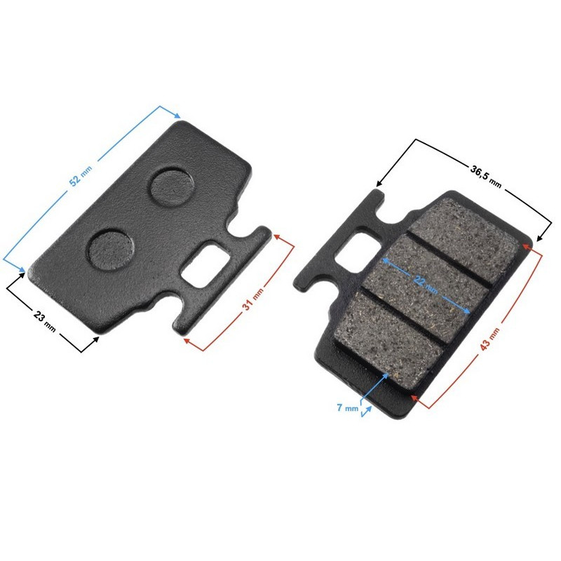 Klocki hamulcowe przód pit bike 110 Taotao DB14 Zipp 14 Barton Romet