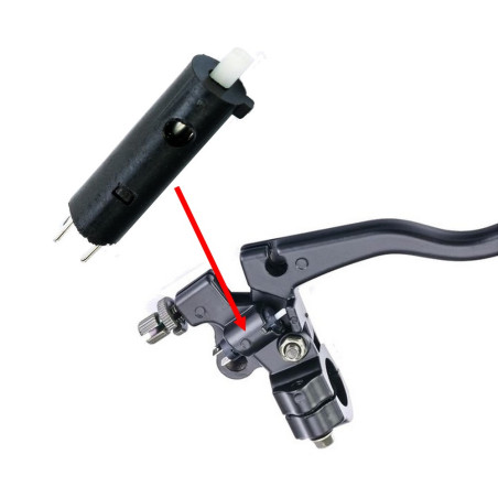 Czujnik sprzęgła do Junak 121 122 123 126 127 128 RZ125 RSX 125 RX One 125 - pokazany sposób montażu