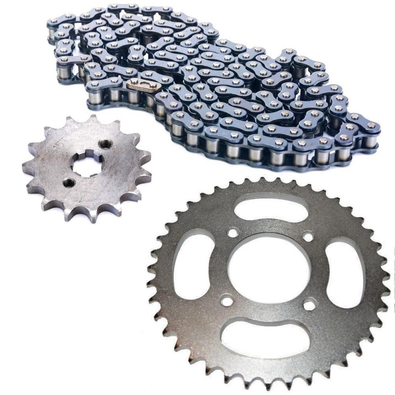 Zestaw napędowy do Fosti FT125-12C FT125-17C Znen ZN125-19S łańcuch+zębatki 15/41 komplet napędu