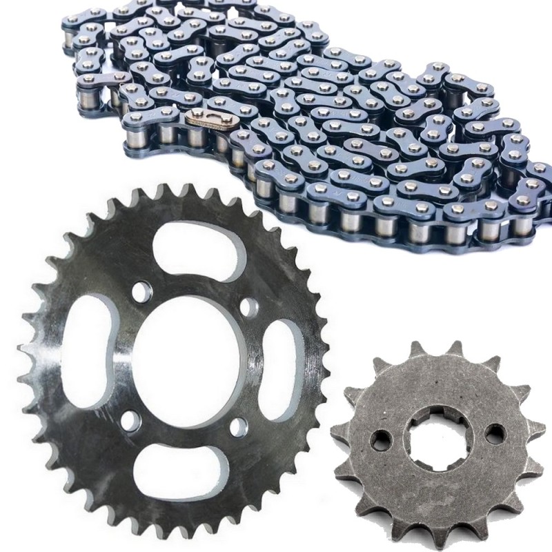 Zestaw napędowy do Romet Soft Chopper 125 łańcuch+zębatki 15/38 komplet