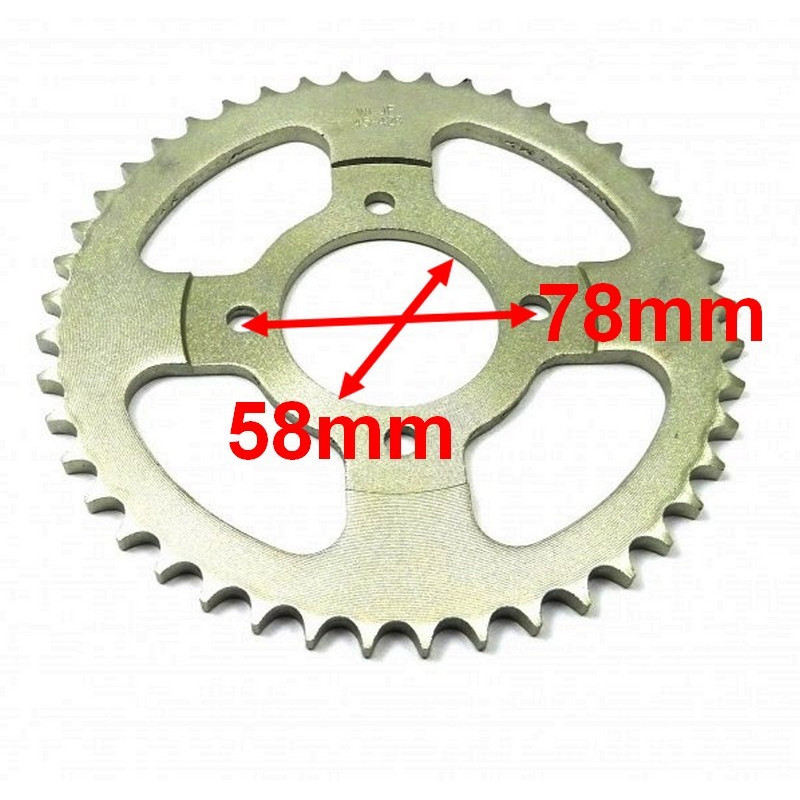 Zębatka tylna do Romet Division 125 od 2015 45 zębów zębatka napędu tył