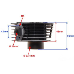 Cylinder do Romet CRS 125 starsze modele zestaw