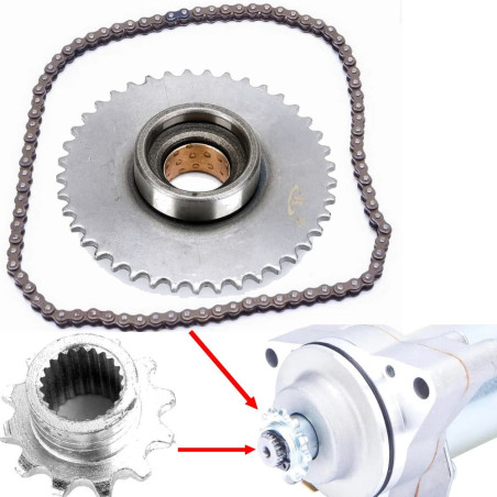 Zębatka rozrusznika elektrycznego cross pit bike 125 50 110 zestaw