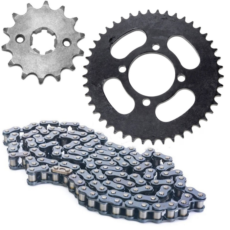 Zestaw napędowy do Romet C1 Trial Via City 50 łańcuch + zębatki 14/41 komplet