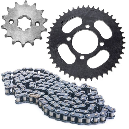Zestaw napędowy do Romet C1 Trial Via City 50 łańcuch + zębatki 14/41 komplet