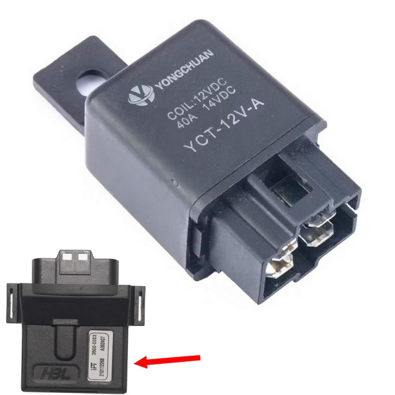 Przekaźnik główny do Barton Sprint RS 50 Euro 5 12V 40A  IPT – brak prądu nie odpala