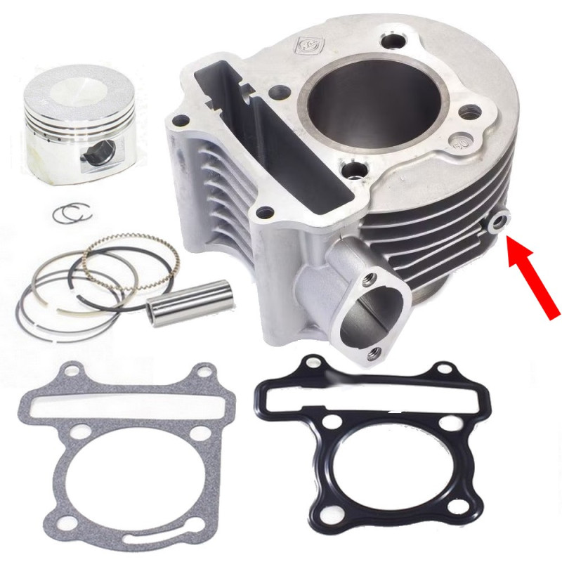 Cylinder do skutera 125 z wyjściem na wężyk dopalania spalin (Euro 4)
