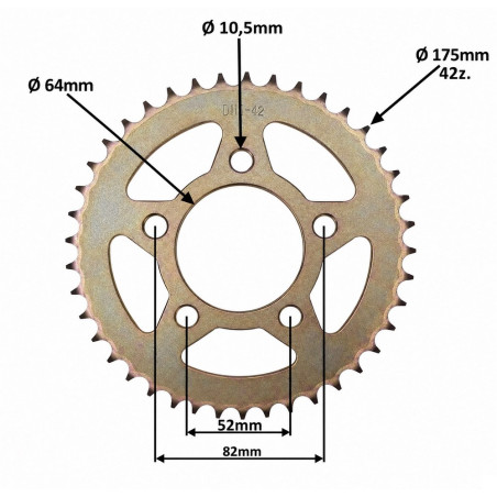 Zębatka tylna do Junak 121FL Racer 125 RZ125 S125 zębatka tył