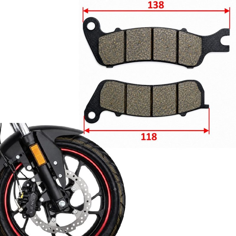 Klocki hamulcowe przód do Junak 126 128 ADV 125 hamulca przód